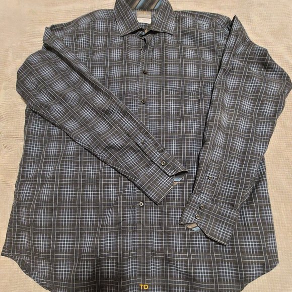 3/$15    Men's Thomas Dean Long Sleeve Button Up Shirt - Picture 1 of 2